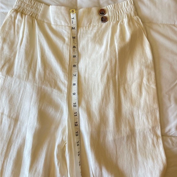 June & Hudson High Waist Linen Trouser Pants - Picture 5 of 7